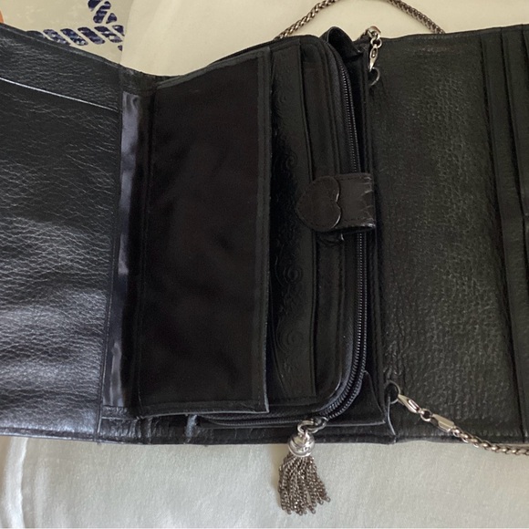 Brighton Black Clutch with Silver Accents - Picture 4 of 8